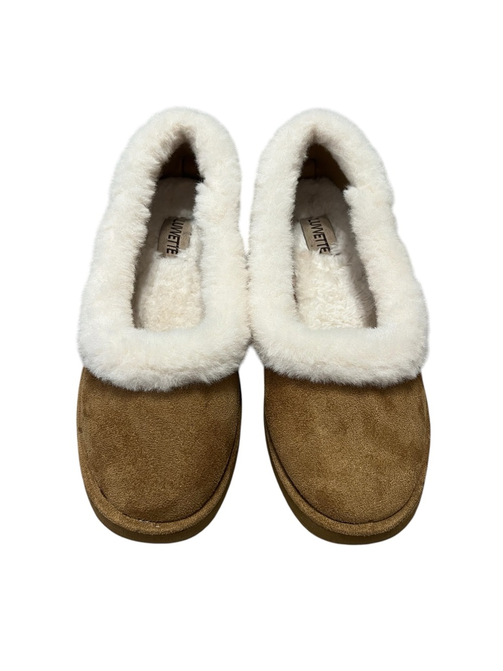 LUVVETTE “Odette” BALLET FLAT tan/cream size 8 slippers/shoes